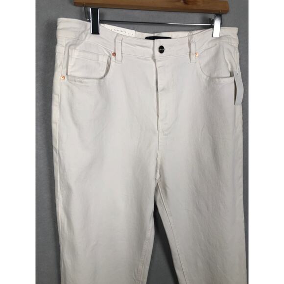 Sanctuary/Denim Good Vibes Jeans Women's Size 32 White High Rise Straight NEW - Picture 3 of 10